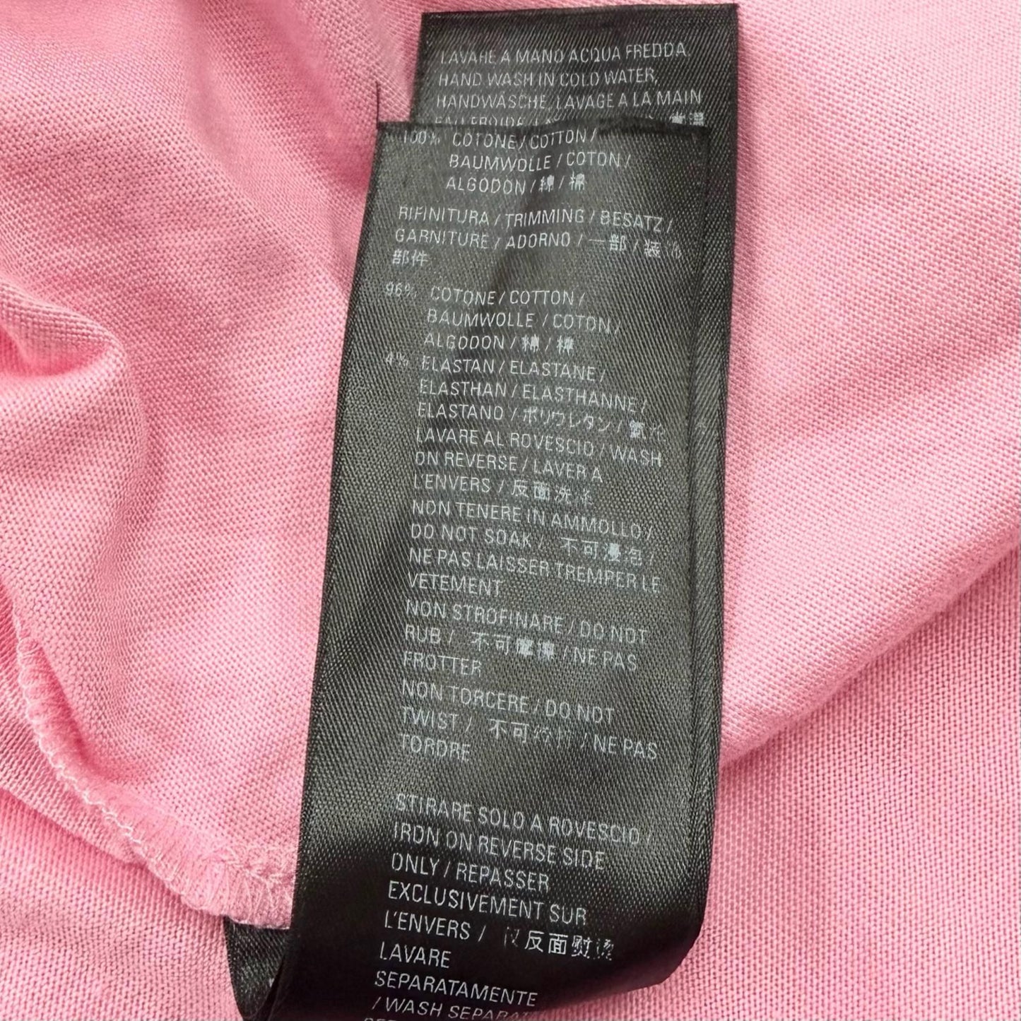 Balenciaga Line Stone Gathered Oversize Short Sleeve T-Shirt Pink 4 — view 9