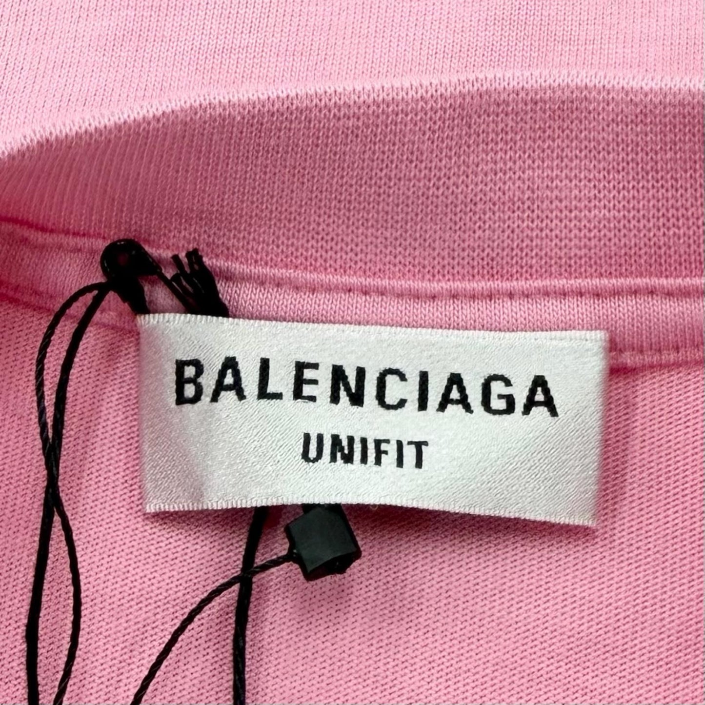 Balenciaga Line Stone Gathered Oversize Short Sleeve T-Shirt Pink 4 — view 6
