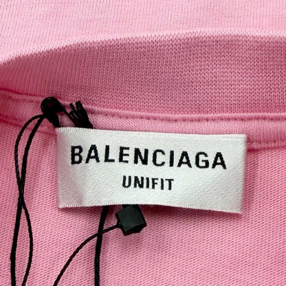 Balenciaga Line Stone Gathered Oversize Short Sleeve T-Shirt Pink 4 — view 6