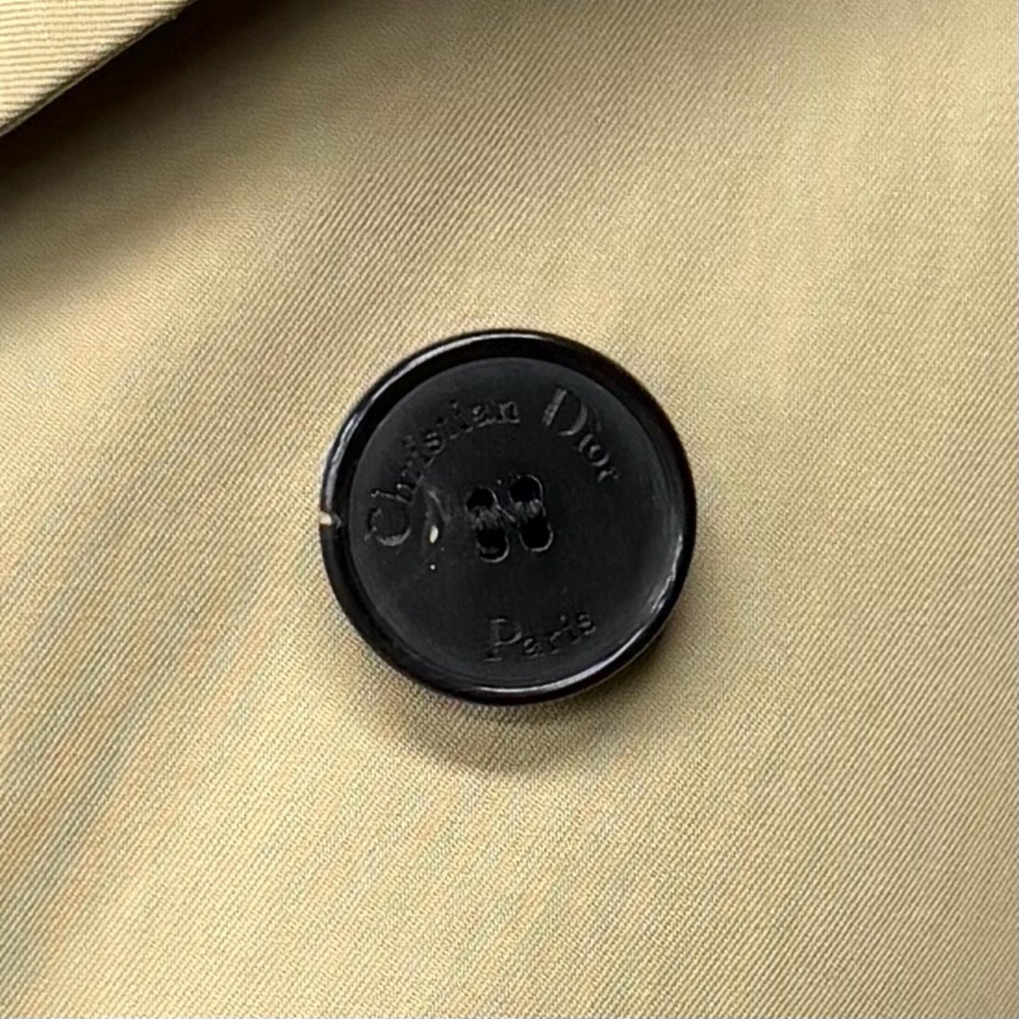 Dior Cotton 100% Macro Cannage Quilted with Liner Trench Coat Beige — view 7