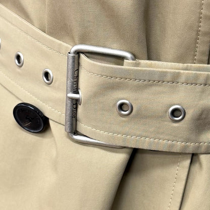 Dior Cotton 100% Macro Cannage Quilted with Liner Trench Coat Beige — view 6
