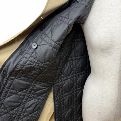Dior Cotton 100% Macro Cannage Quilted with Liner Trench Coat Beige — view 5
