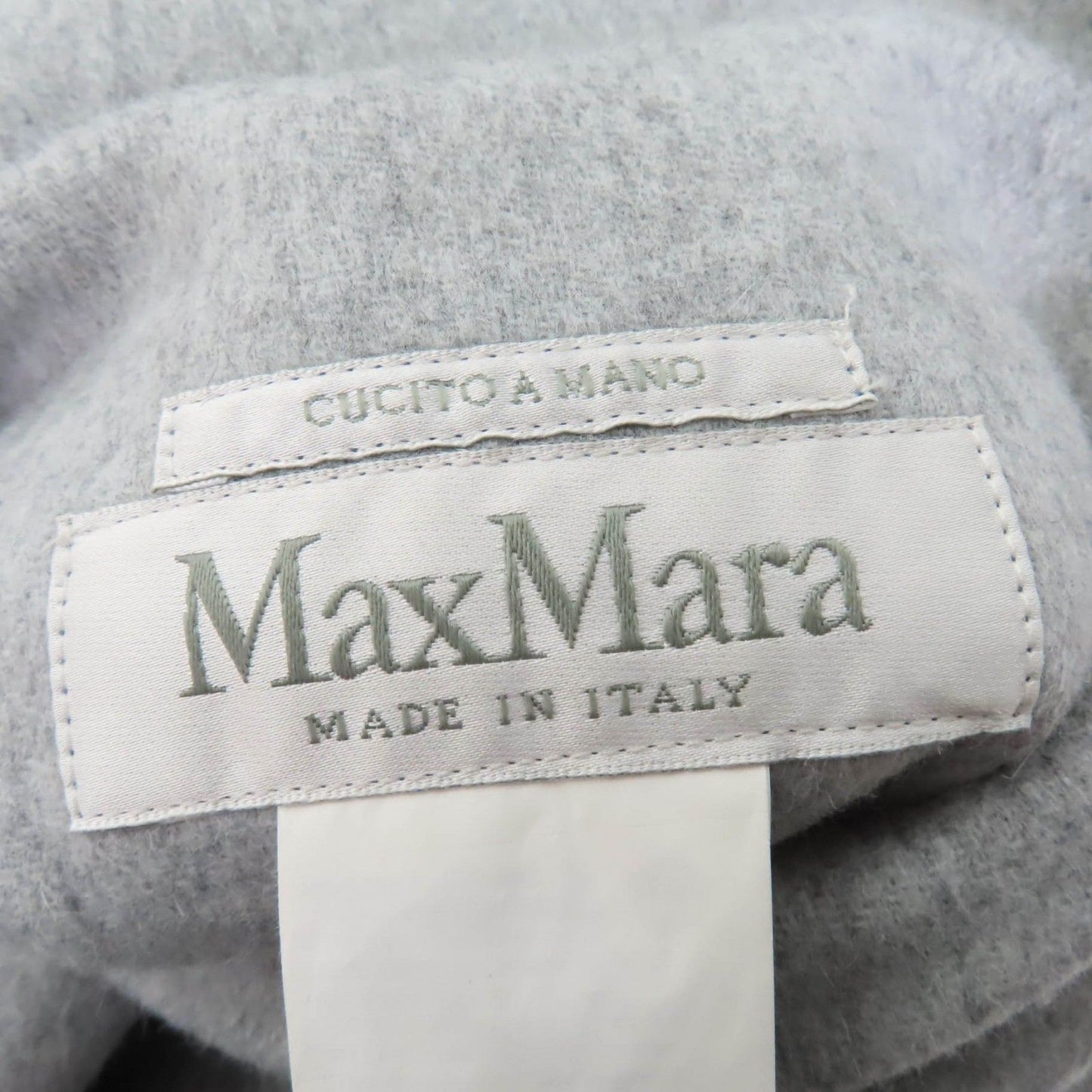 Max Mara Cucito a Mano Virgin Wool Angora White Tag Reversible Double Face with — view 9