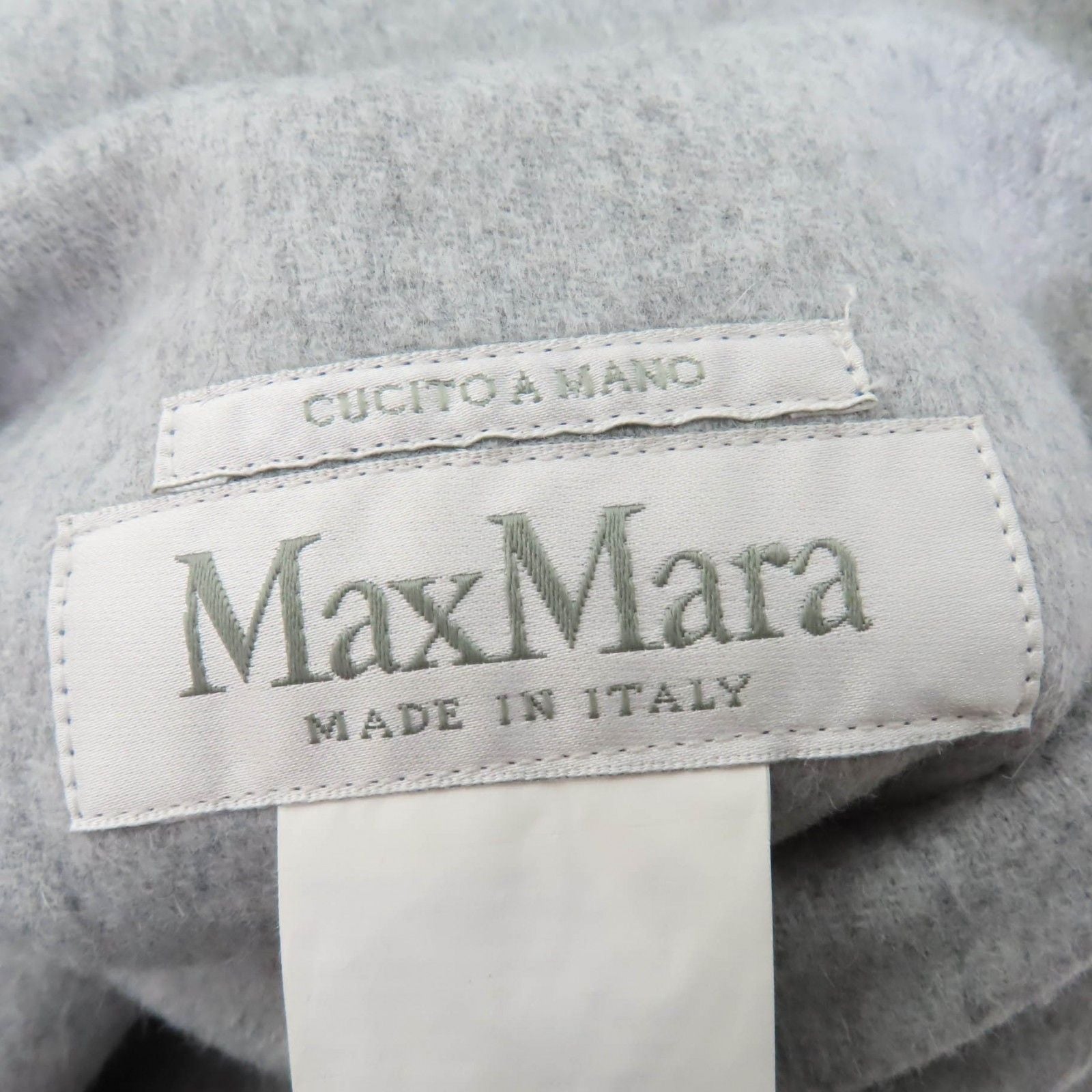 Max Mara Cucito a Mano Virgin Wool Angora White Tag Reversible Double Face with — view 9