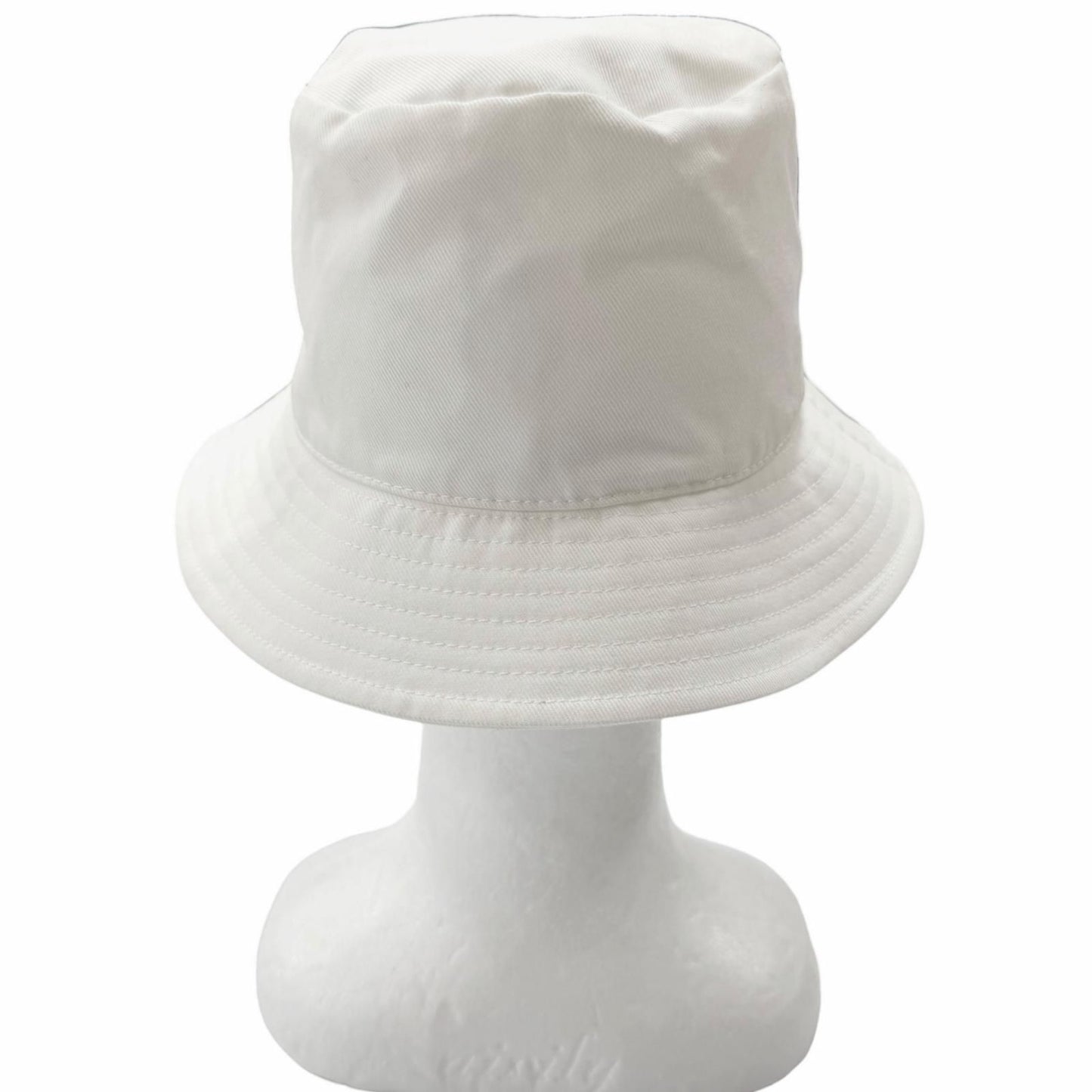 Celine Cotton 100% Logo Print Hat Bucket Hat White — view 4