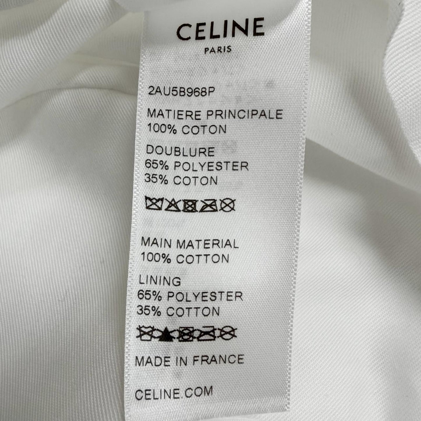 Celine Cotton 100% Logo Print Hat Bucket Hat White — view 8