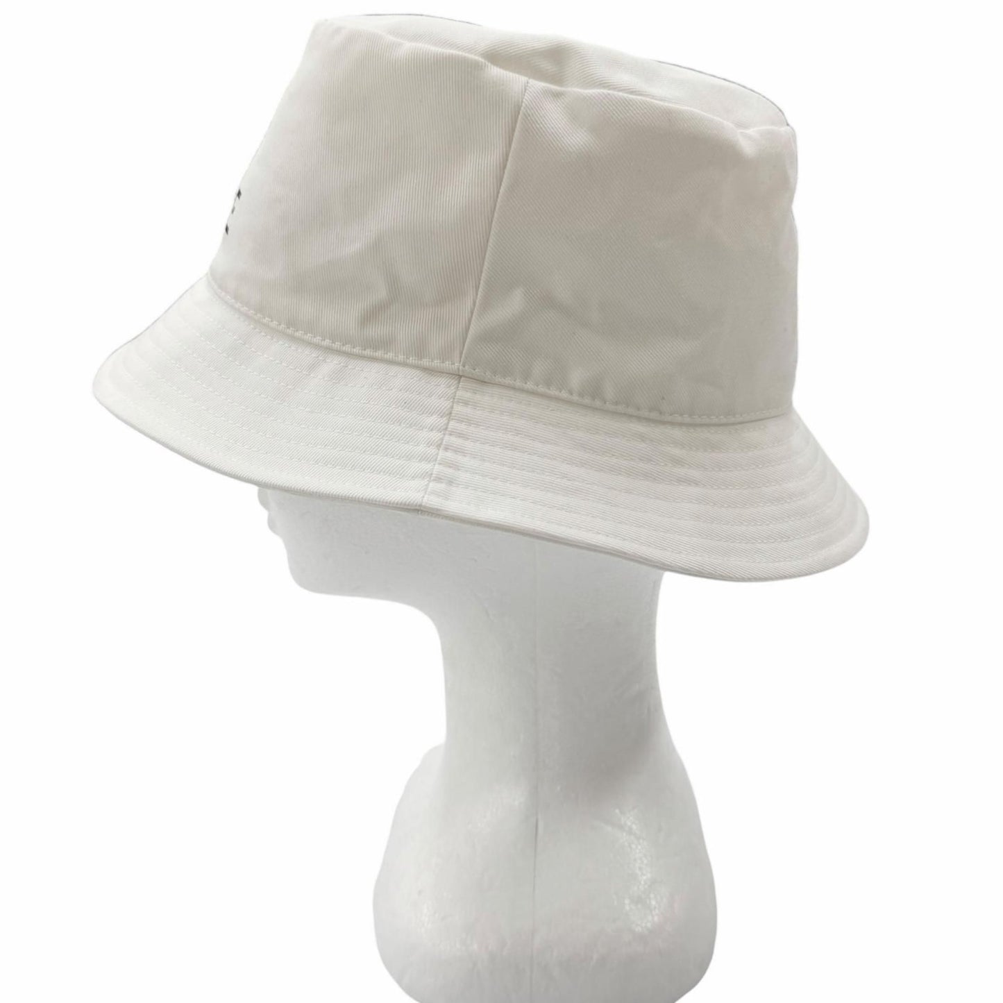 Celine Cotton 100% Logo Print Hat Bucket Hat White — view 3