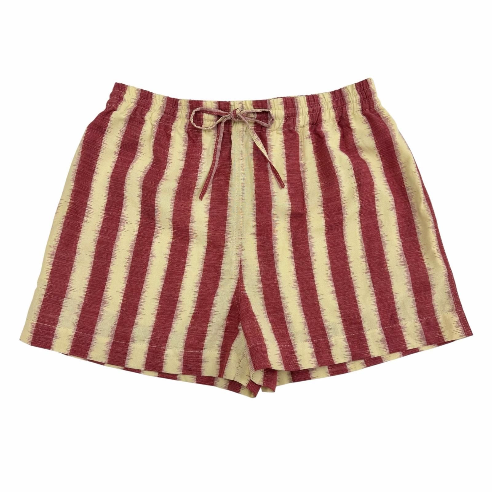 Dior Cotton 100% Striped Shorts Red Yellow 38