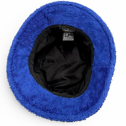 Chanel 21c CC Logo Pile Bucket Hat Blue M Recommended — view 5