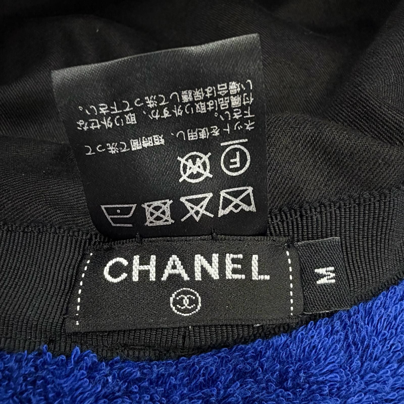 Chanel 21c CC Logo Pile Bucket Hat Blue M Recommended — view 7