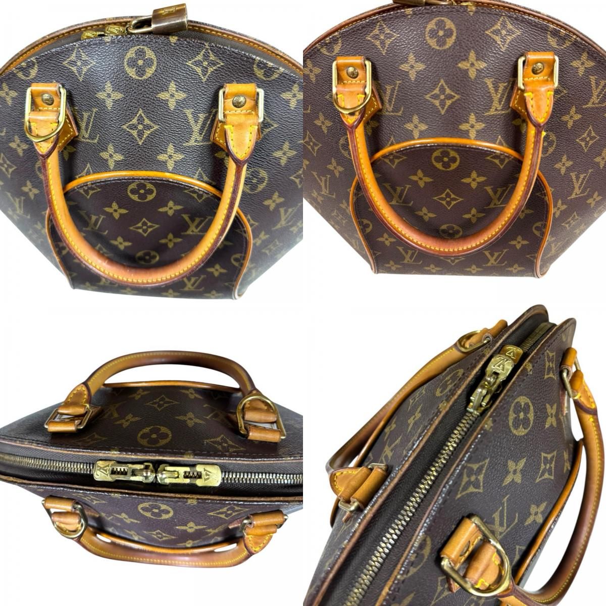 Louis Vuitton Ellipse MM Monogram Handbag Canvas Brown — view 9