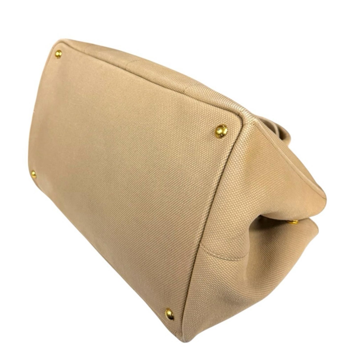Prada Canapa Tote L Handbag Canvas Beige — view 7