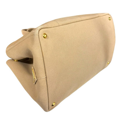 Prada Canapa Tote L Handbag Canvas Beige — view 6