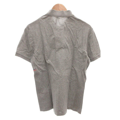 Moncler Maglia Polo Manica Corta Shirt Short Sleeve Pique Logo Embroidery L Gray — view 2