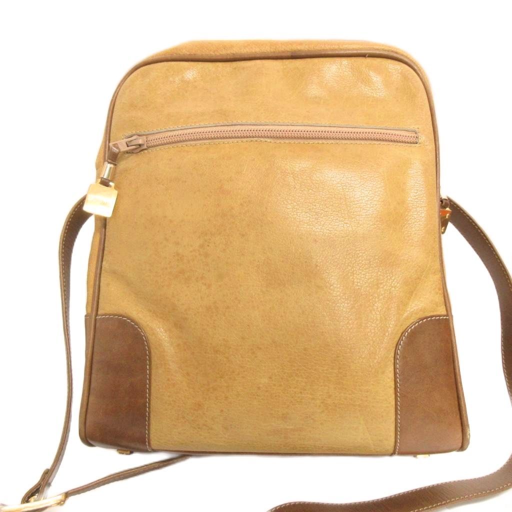 Loewe Anagram Shoulder Bag Crossbody Square Leather Beige — view 3