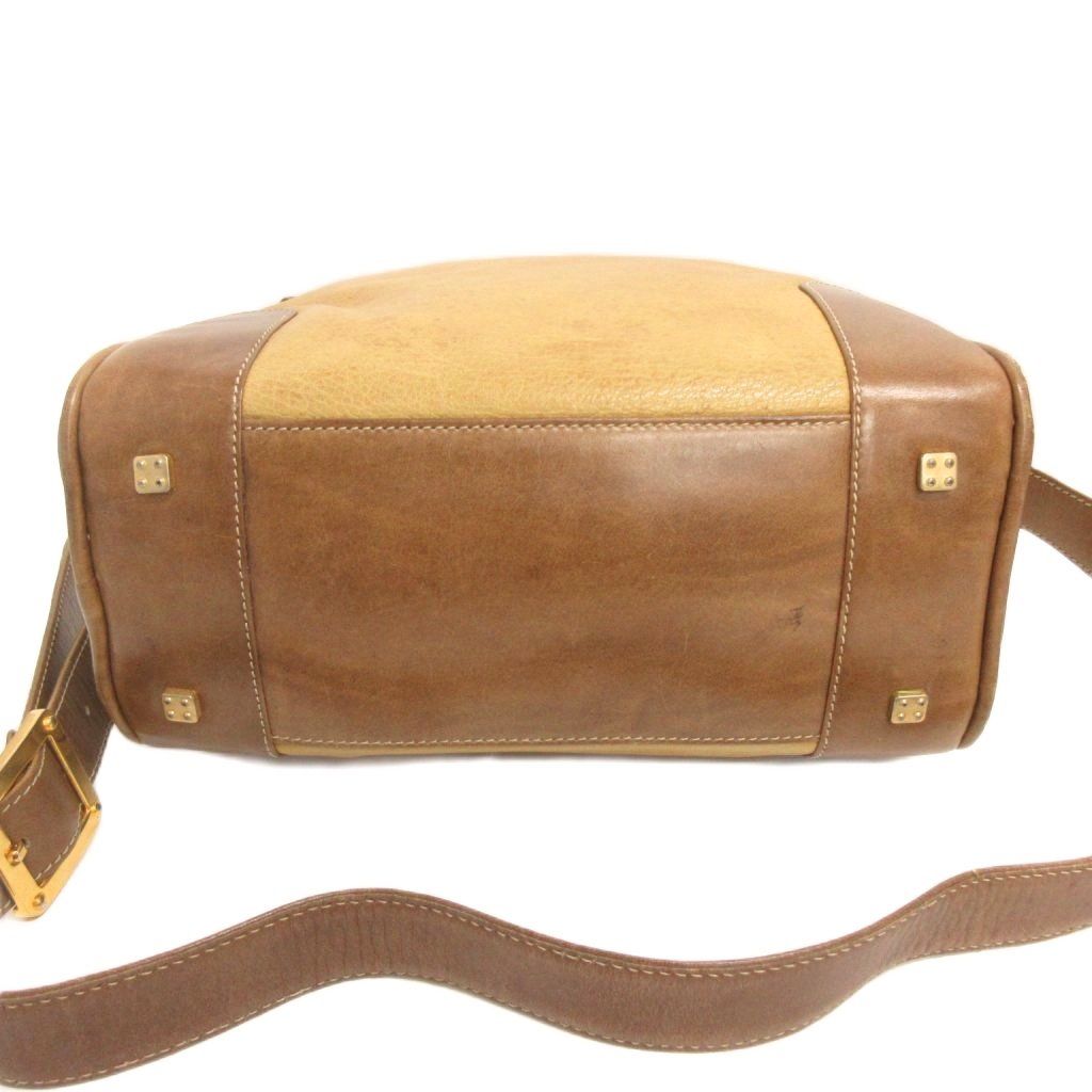 Loewe Anagram Shoulder Bag Crossbody Square Leather Beige — view 4