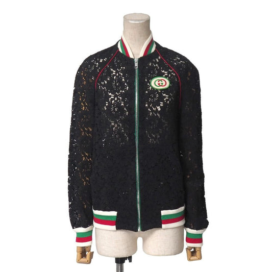Gucci Web Jacket 36 Lace Zip Up GG Logo Patch