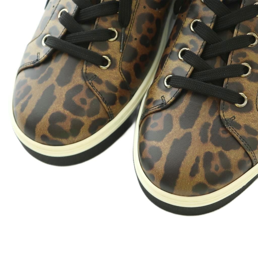 Dolce & Gabbana Sneakers Shoes Leopard Print 6 Brown Black — view 3