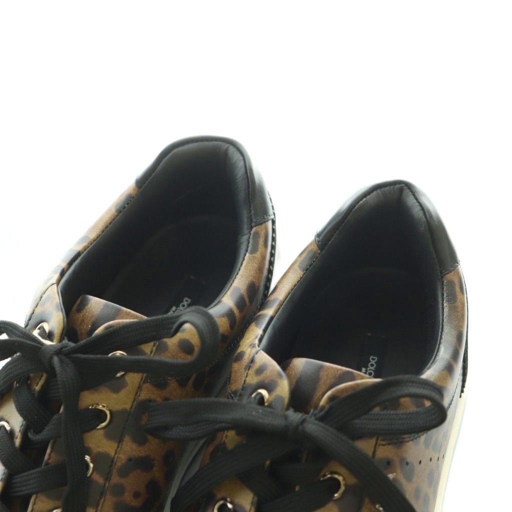 Dolce & Gabbana Sneakers Shoes Leopard Print 6 Brown Black — view 4