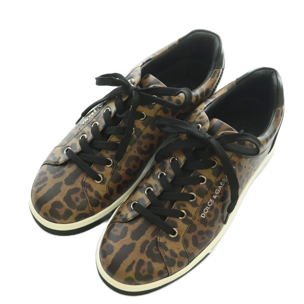 Dolce & Gabbana Sneakers Shoes Leopard Print 6 Brown Black — view 2