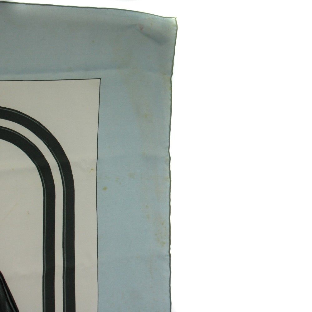 Hermes Brides de Gala Carre 90 Scarf All Over Pattern Silk White Light Blue — view 8