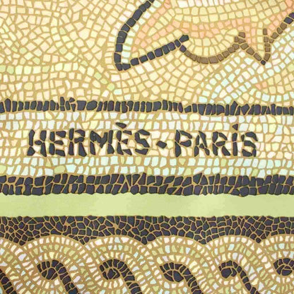 Hermes Carre 90 Under the Himalayan Cedar Sous le Cedre Scarf Yellow Green — view 7
