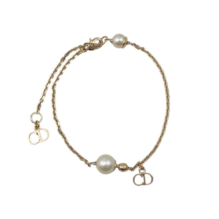 Dior Bracelet Logo Pearl Chain Gold — view 2