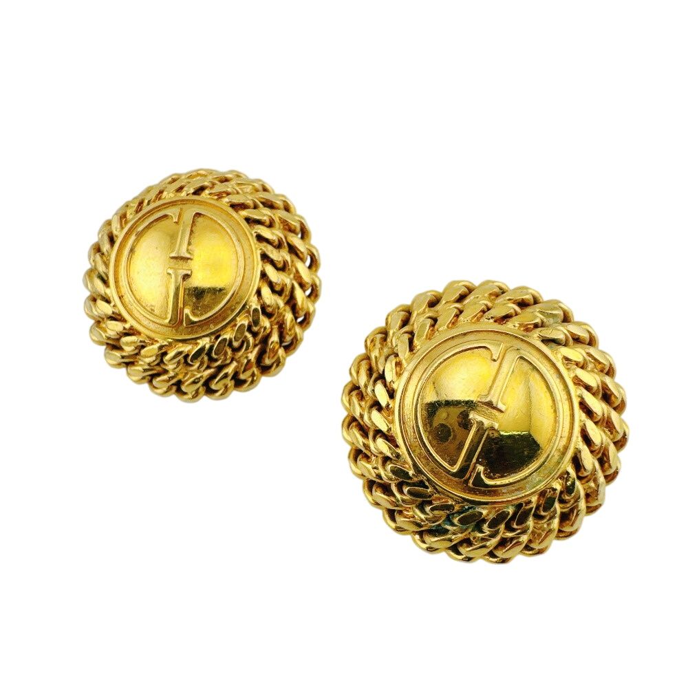 Gucci Vintage Interlocking Chain Earrings