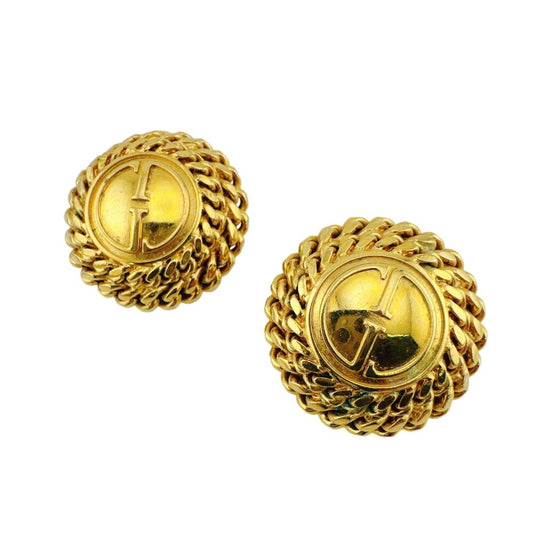 Gucci Vintage Interlocking Chain Earrings