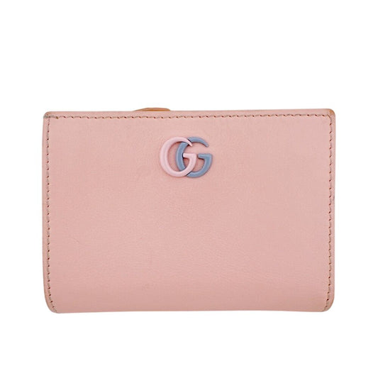 Gucci Double Small Wallet Compact Bicolor GG Marmont Bifold