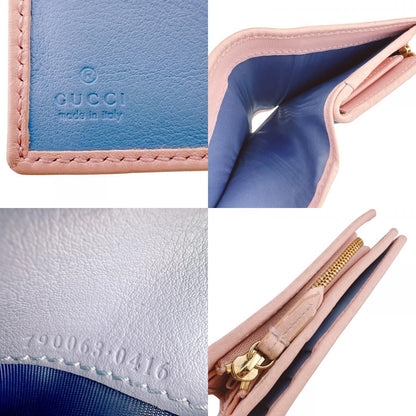 Gucci Double Small Wallet Compact Bicolor GG Marmont Bifold — view 7