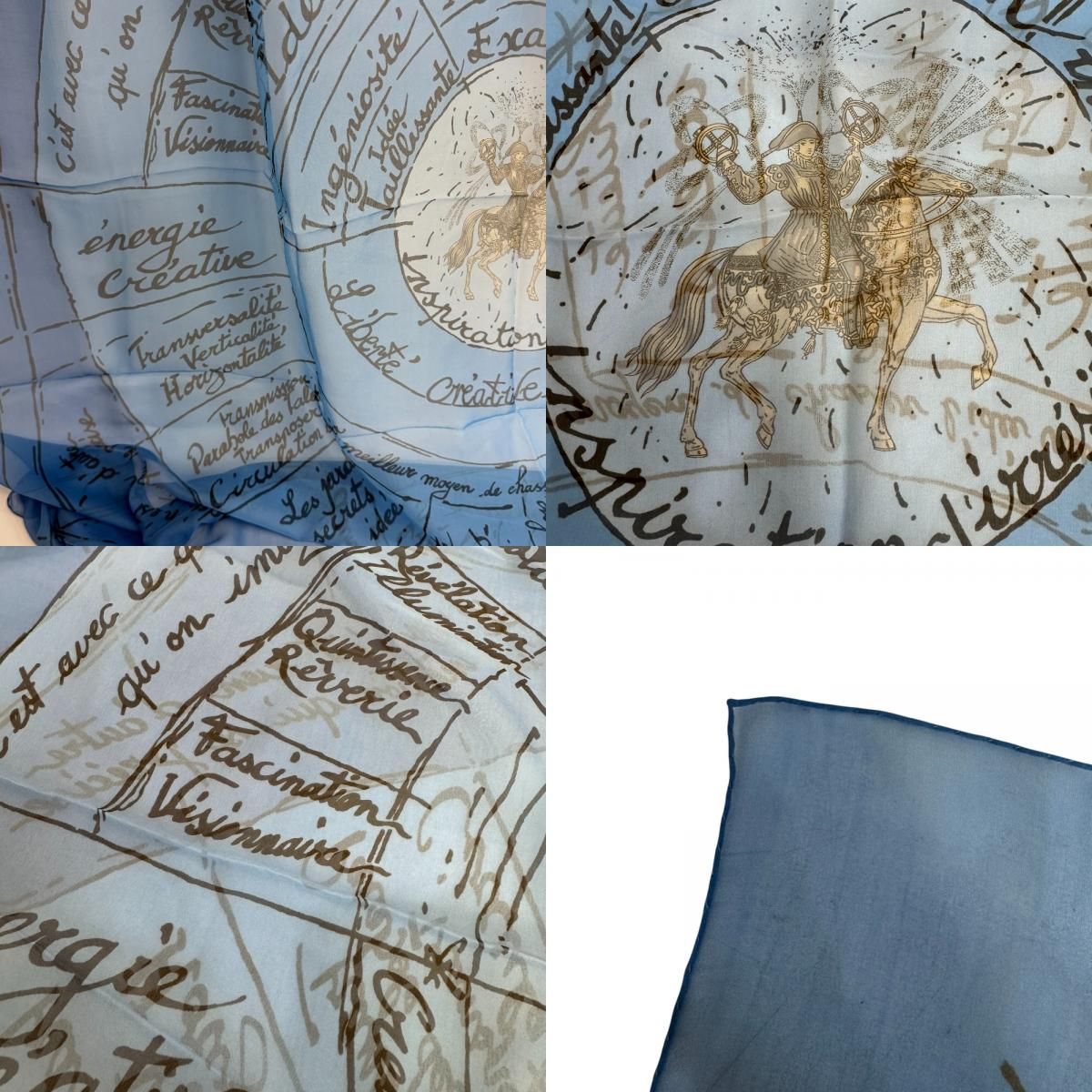Hermes Birth of an Idea Naissance Dune Idee Carre 140 Scarf — view 6
