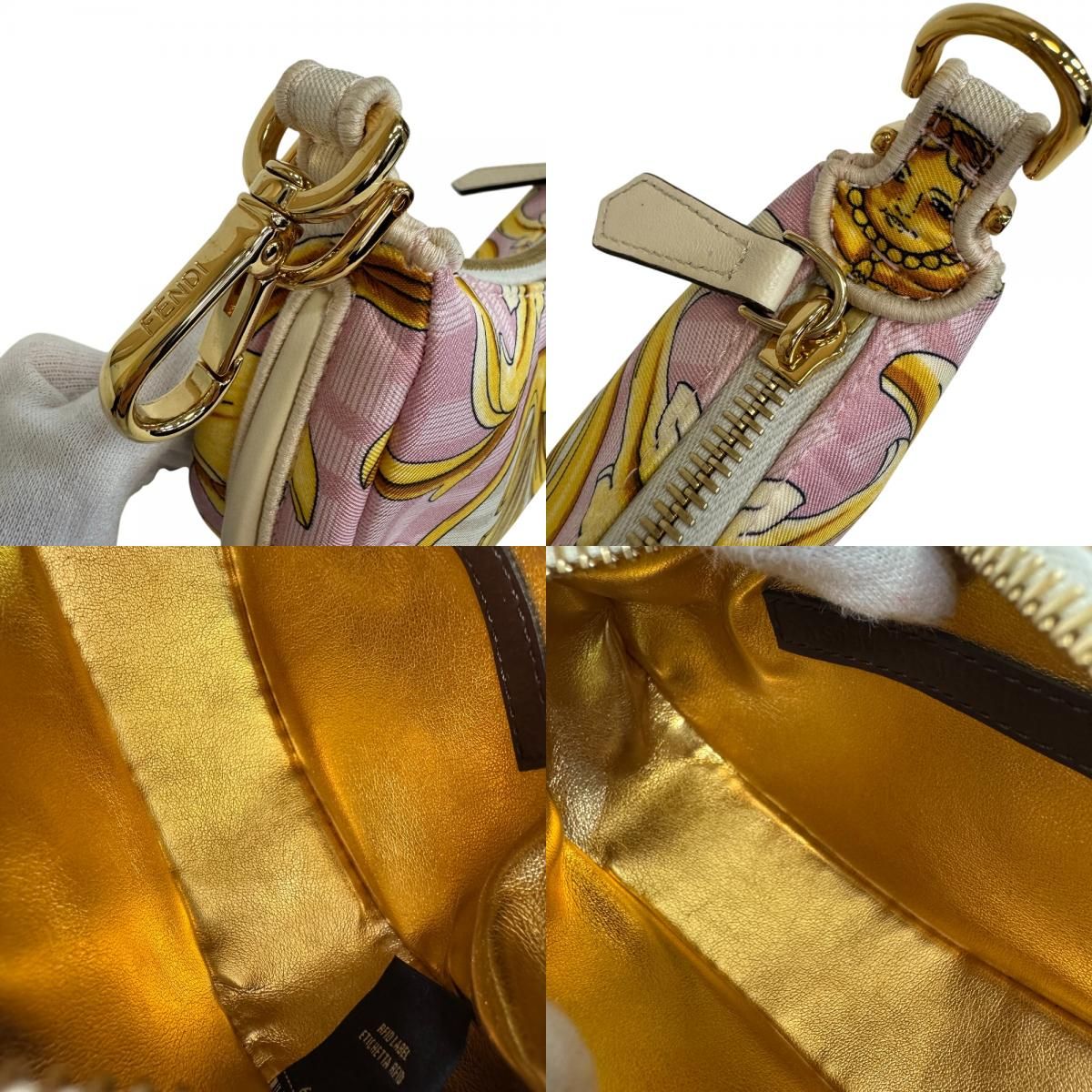 Fendi Collaboration Pouch Letter Ring Logo Hobo Nano Graphie Handbag — view 7