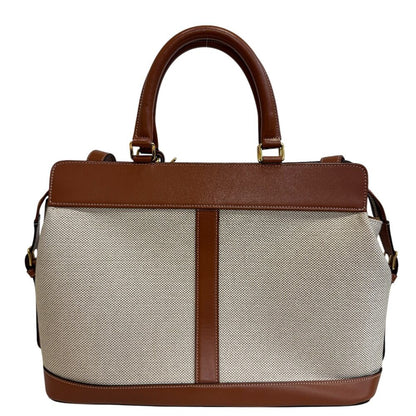 Celine 2-Way Hand Leather Trim Cover de France Shoulder Bag — view 2