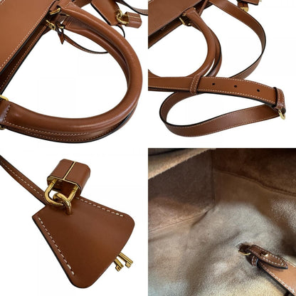 Celine 2-Way Hand Leather Trim Cover de France Shoulder Bag — view 6