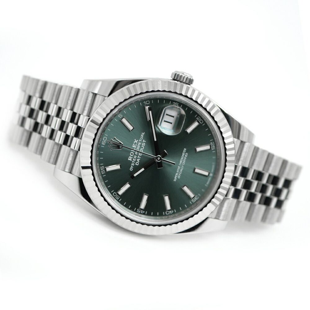 Rolex Datejust 41 Mint Green Watch Jubilee — view 9