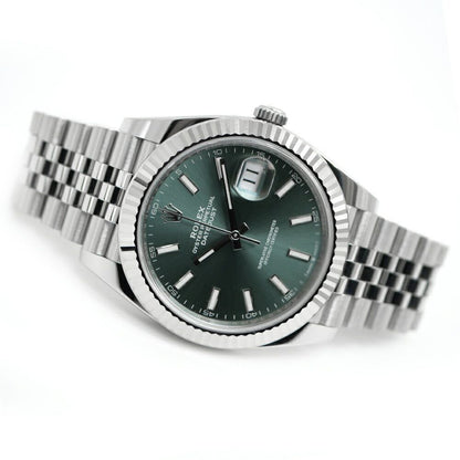Rolex Datejust 41 Mint Green Watch Jubilee — view 9