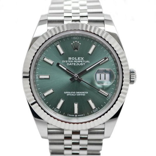 Rolex Datejust 41 Mint Green Watch Jubilee