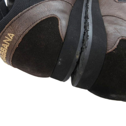 Dolce & Gabbana Leather Sneakers Shoes DG Logo 7 Brown — view 8
