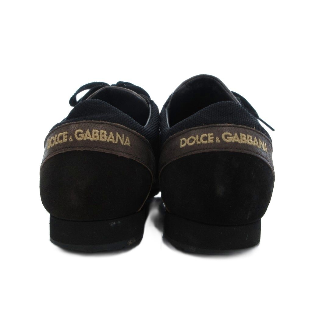 Dolce & Gabbana Leather Sneakers Shoes DG Logo 7 Brown — view 3