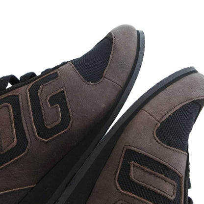 Dolce & Gabbana Leather Sneakers Shoes DG Logo 7 Brown — view 7