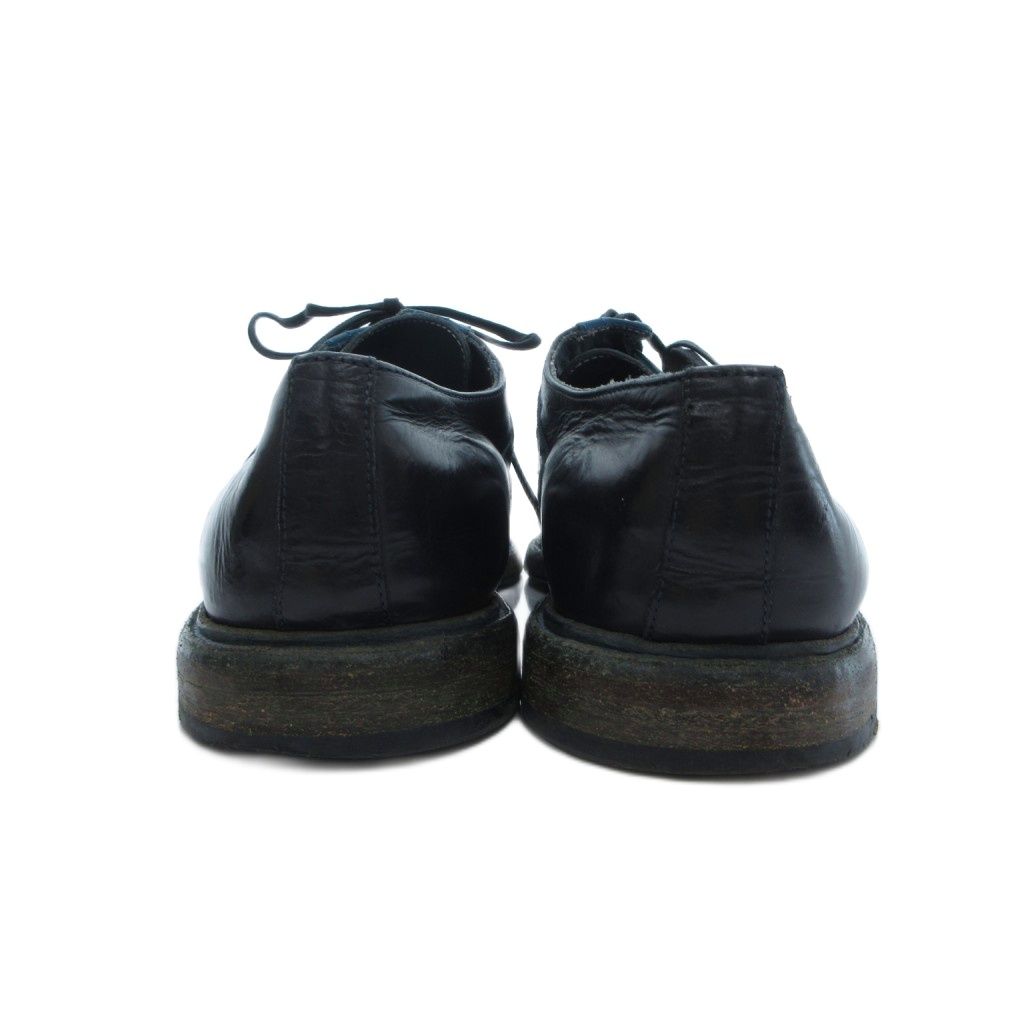 Dolce & Gabbana Leather Derby Shoes Lace Up 8 Black Blue — view 4