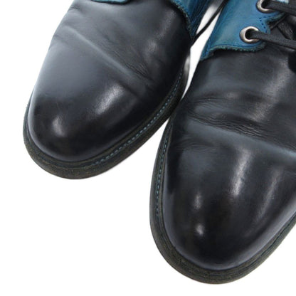 Dolce & Gabbana Leather Derby Shoes Lace Up 8 Black Blue — view 6