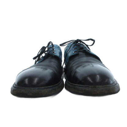 Dolce & Gabbana Leather Derby Shoes Lace Up 8 Black Blue — view 3