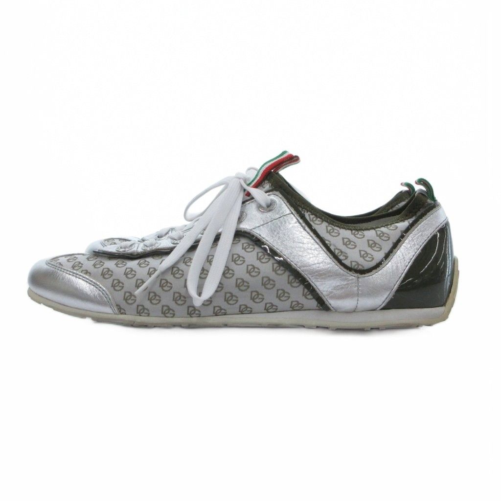 Dolce & Gabbana Low Cut Sneakers Shoes DG Logo 7 Silver