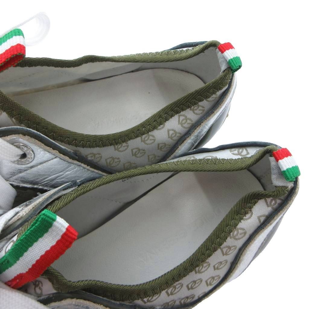Dolce & Gabbana Low Cut Sneakers Shoes DG Logo 7 Silver — view 6