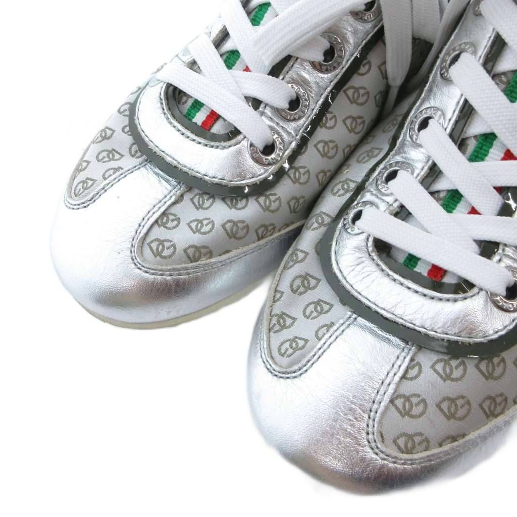 Dolce & Gabbana Low Cut Sneakers Shoes DG Logo 7 Silver — view 5