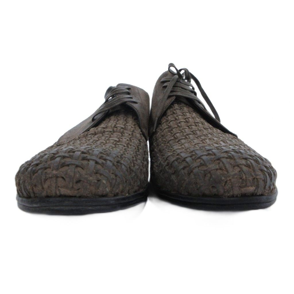 Dolce & Gabbana Leather Derby Shoes Braided 5.5 Brown — view 2
