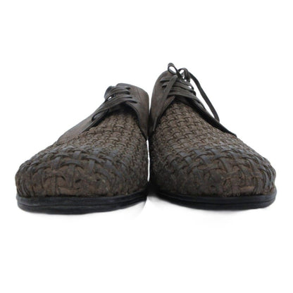 Dolce & Gabbana Leather Derby Shoes Braided 5.5 Brown — view 2