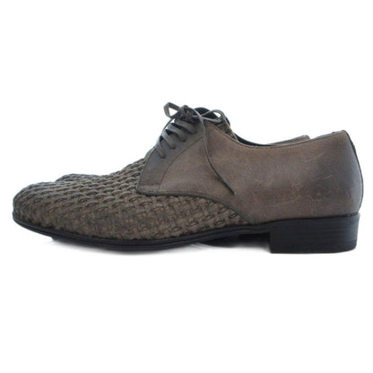 Dolce & Gabbana Leather Derby Shoes Braided 5.5 Brown — view 4